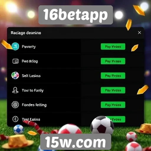 Opções de pagamento e retirada no 16betapp